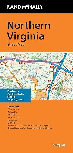 Rand McNally Carte pliée : carte de rue de Virginie du Nord