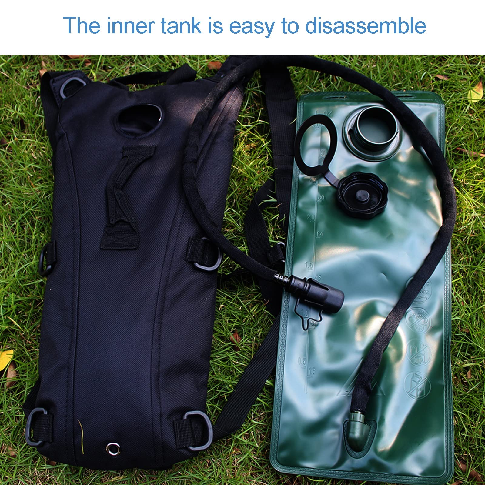 LFFH Water Bladders, Collapsible Water Container Portable Water Bag Hydration Pack Replacement Lightweight Running Backpack (Color : B, Size : 3L)