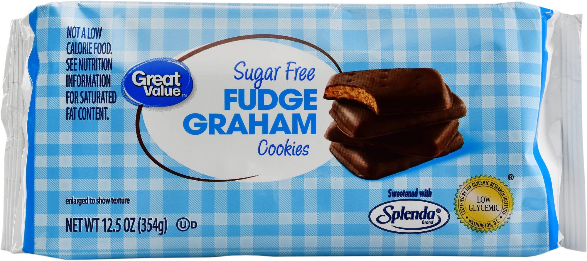 Great Value Sugar Free Fudge Graham Cookies, 12.5 oz