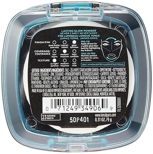 Vista 13 de Base de maquillaje Infallible Pro Glow Powder, de L'Oreal Paris, Marfil clásico