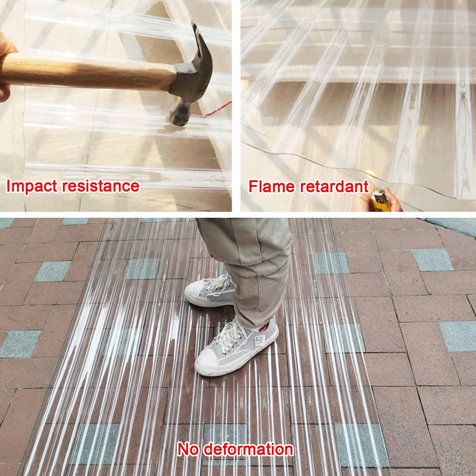 Pannelli Tetto Trasparente,Lamiere Ondulate Antipioggia in FRP,Pannelli da Tetto Resistente ai Raggi UV，Lamiera Ondulata Autopulizia，per Serre,Tettoie,Capannoni(3pcs,0.9 * 1.2m/35 * 47in)