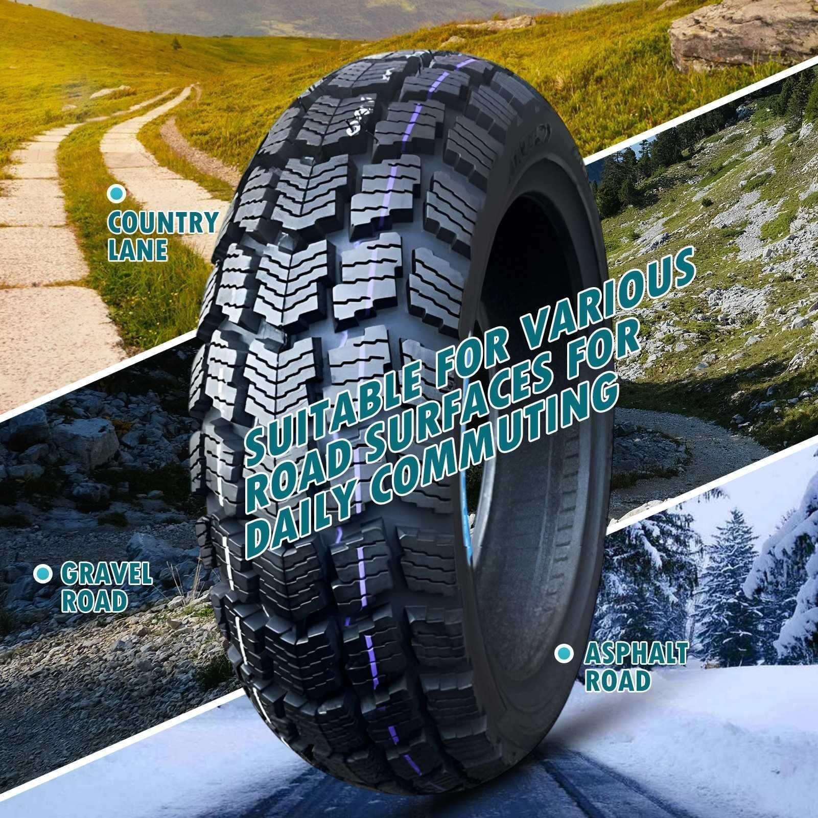 130/70-12 Opona Motocyklowa Zimowa Tubeless 8PR, 130/70/12 Opona Śniegowa Antypoślizgowa, 130 70 12 Trwała Opona TL 12 Cali do Skutera Przednie Tylne Koło 64J(1pc)