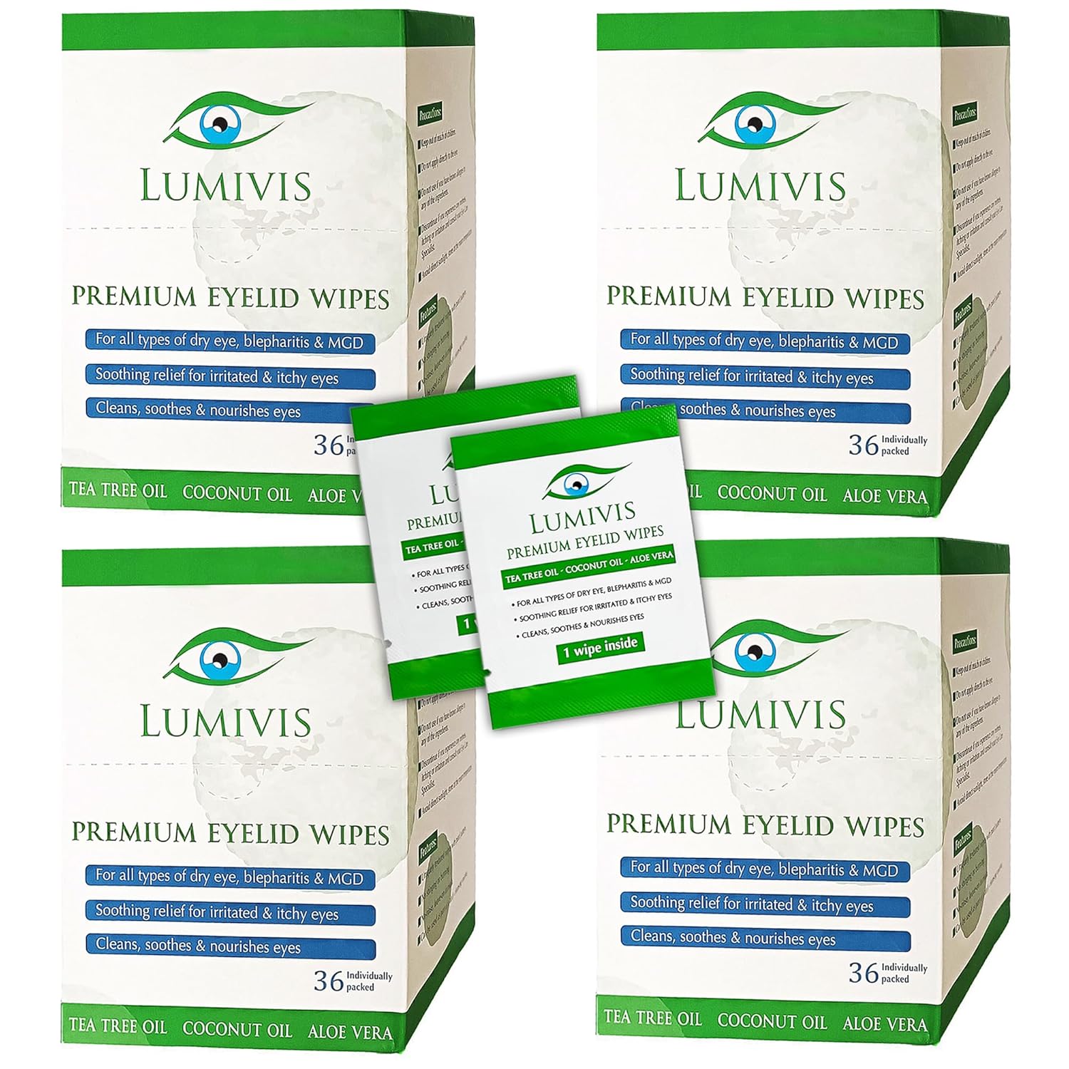 Tea Tree Oil Eyelid Wipes by Lumivis