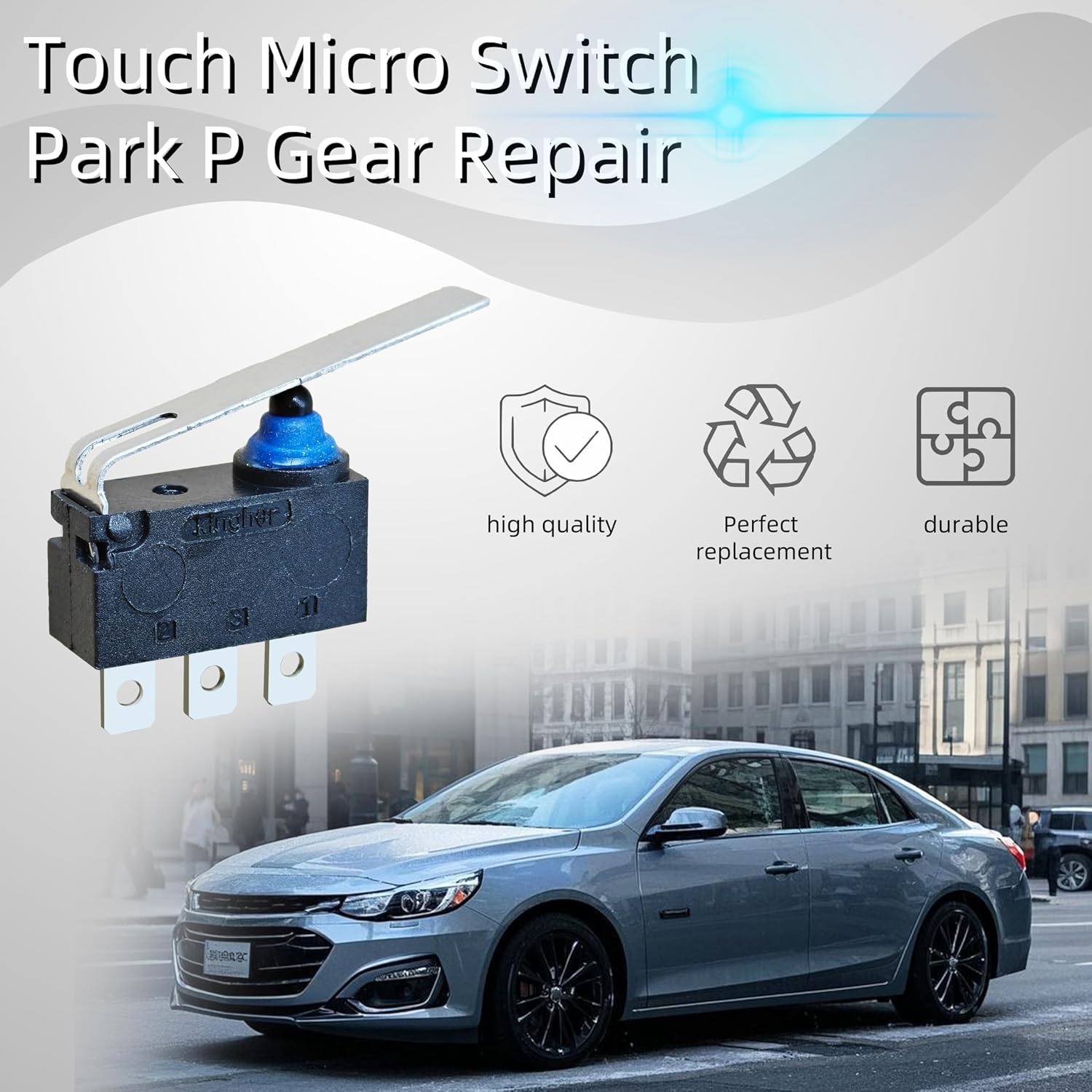 Touch Micro Switch Park P Gear Repair,D2HW-BL251H,D2HWBL251H,Compatible with Chevrolet Malibu,Touch Micro Switch (2pcs)
