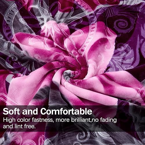 Miniatura 9 de MERRY HOME Manta de forro polar coreano tamaño King, 85 x 95 pulgadas, 9 libras, una sola capa, suave y cálida manta de visón gruesa Raschel en