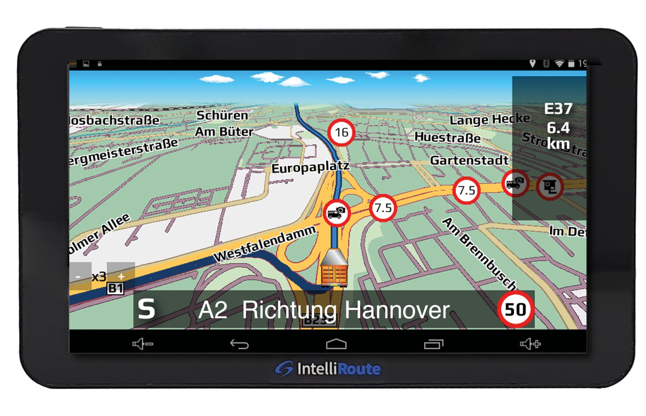 CARGUARD IntelliRoute CA8040 PRO Reisemobil- Navigationssystem mit aktiver Magnethalterung, WLAN-Updates, Rückfahrkamera-IN, Campingplätzen, Stellplätzen, Livestauwarner