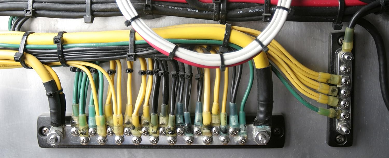 Blue Sea Systems 150 Amp Common BusBar with 10 screws and a cover, 2300 : Sports & Outdoors