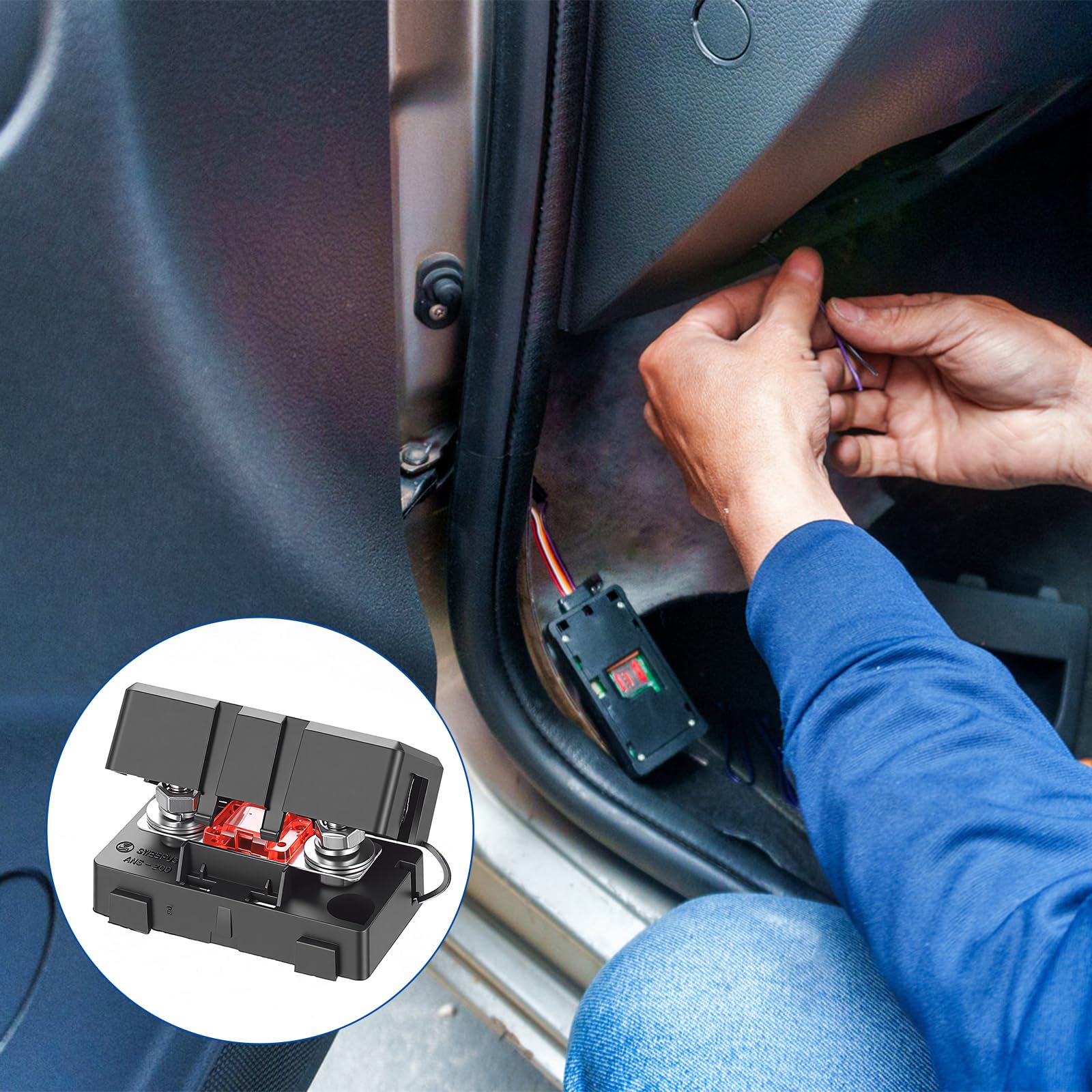 Kit 4 Portafusibili Midi Con Fusibili 40A, 50A, 80A E Terminali – Per Auto, Camion E Veicoli, 125VDC, Resistente Alle Alte Temperature - 2