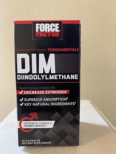 Vista 15 de Force Factor Píldoras DIM para disminuir el estrógeno en hombres, suplemento de diindolilmetano con ingredientes naturales clave y absorción