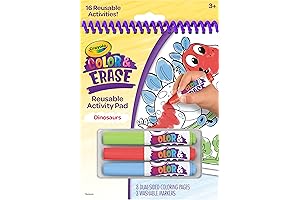 Crayola Color and Erase Reusable Activity Pad: Dinosaurs Unleashed