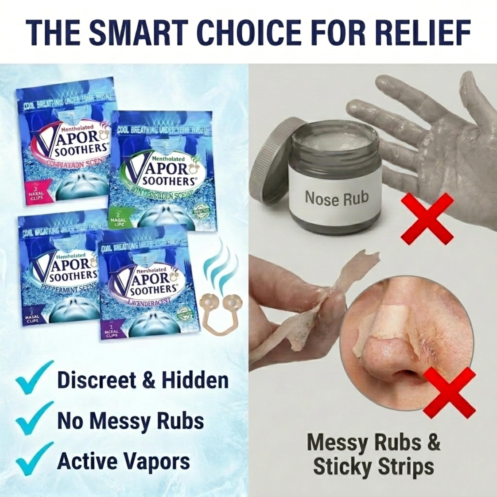 Nasal Dilators by Vapor Soothers | Scented Nose Rings for Nurses | Nose Clips for Cool & Easy Breathing | Instant Nasal Congestion Relief, Drug-Free | 4 Scent Variety Pack — Amazon image 3