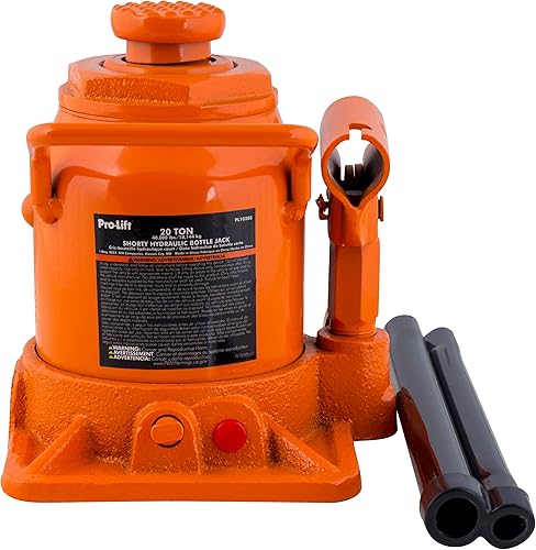 Pro-Lift Gato hidráulico de botella de 20 toneladas Shorty - Gato portátil para automóvil de 40,000 libras de capacidad con mango de bomba para