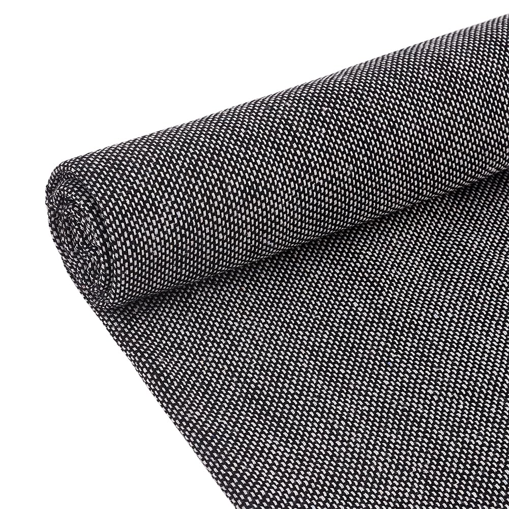 FINGERINSPIRE Tufting Cloth 2 x 1m Large Black Non Slip Final Rug Backing Fabric Vinyl Primary Tufting Backing Cloth Rug Making Cushion Pad Grippy Backing Fabric for Making Rug Carpet Tufting Supplies