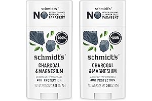 Deodorant Charcoal And Magnesium Vegan Aluminum-Free With 48-Hour Odor Protection