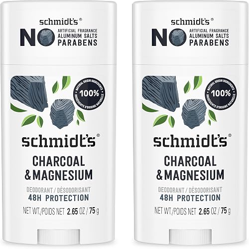Schmidt's charcoal and magnesium deodorant, two-pack