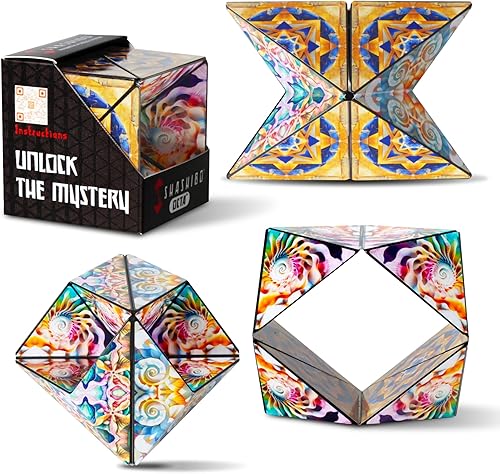 Shashibo OCTA - Juguete sensorial para ansiedad que cambia de forma, juego magnético STEM para niños inteligentes de 8 a 12 años, adolescentes y