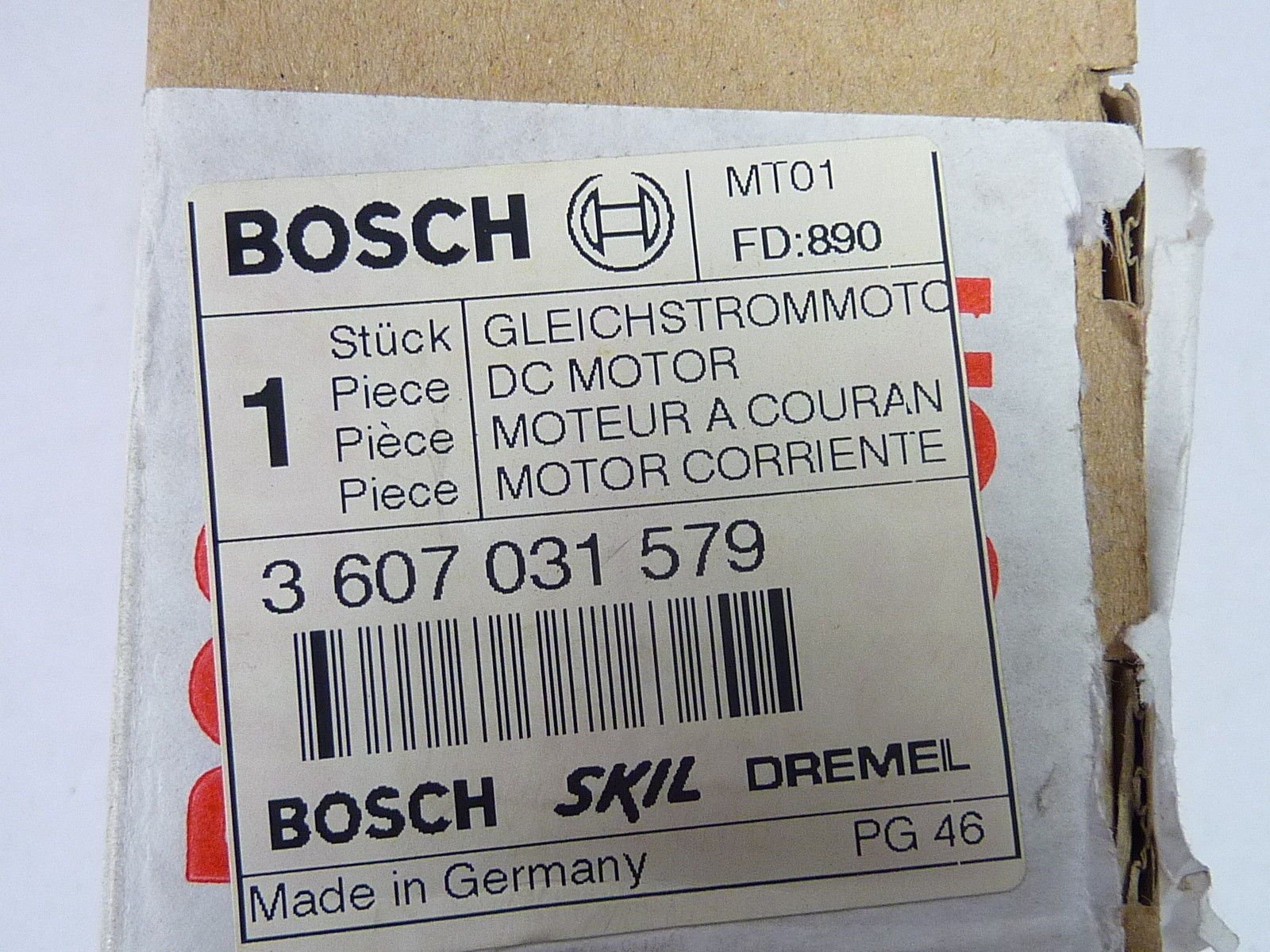 Motor de CC para atornillador taladro BOSCH HERRAMIENTAS - 3607031579