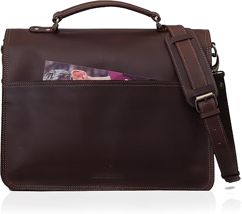 Miniatura 7 de Leather Messenger Bag For Men, Vintage Handmade Laptop Briefcase and Shoulder Bag for Men