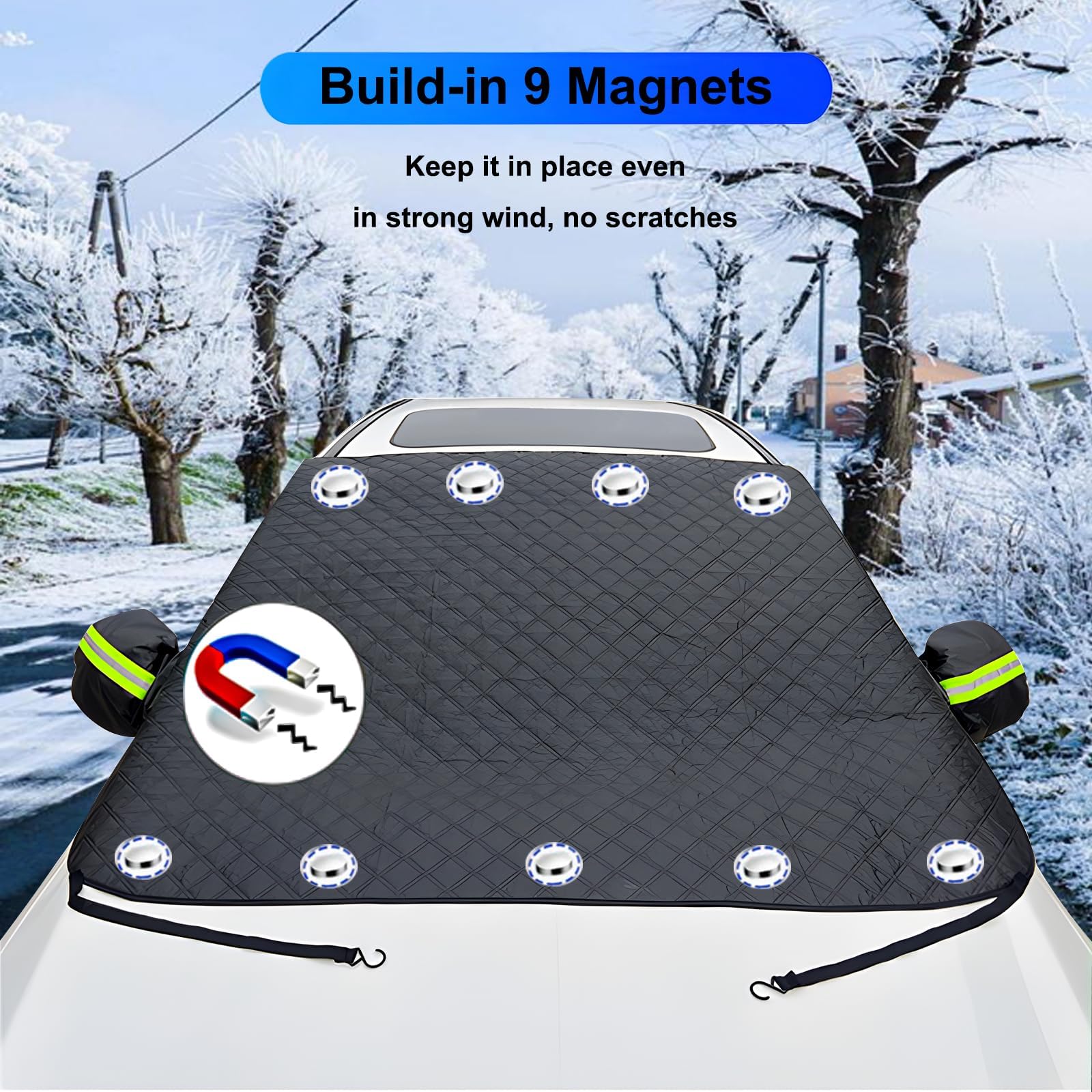 Auto Frontscheibenabdeckung Winter Für D-acia Spring Dokker Lodgy, Magnet Autoscheibenabdeckung Sonnenschutz Frontscheibe Eisschutzfolien Windschutzscheibe Gegen Schnee Frost Autozubehör
