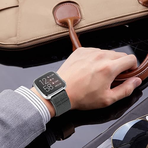 Miniatura 7 de Vodtian Bandas elásticas compatibles con Fitbit Versa 2VersaVersa LiteVersa Edición Especial, correas trenzadas de nailon ajustables de repuesto