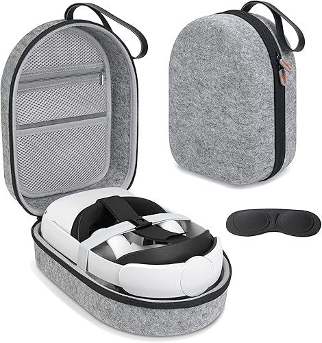 Carrying Case for Oculus Quest 2, Hard Bag for Oculus Quest 2 Accessories VR Headset with Elite Strap and Touch Controllers Other VR Accessories,