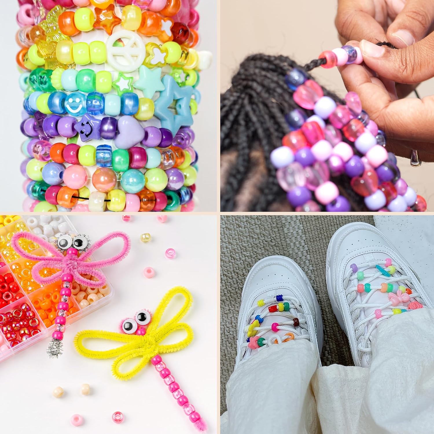 Bulk Assorted Glitter Pony Beads 1200 PCs Crafts Jamaica Ubuy