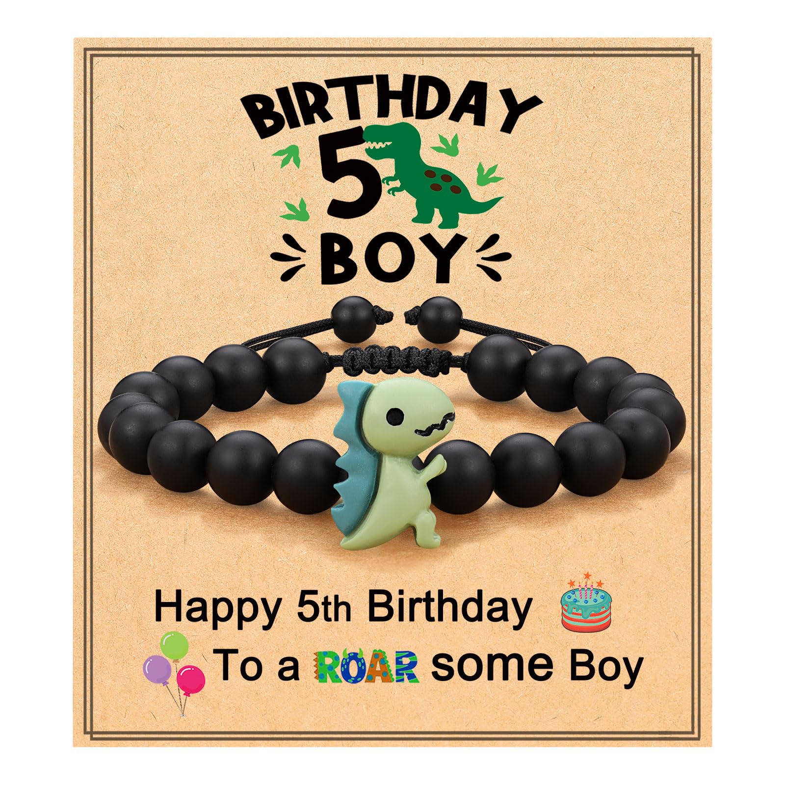 ORISPRE2-6 Year Old Boy Birthday Gift Dinosaur Bracelet for Son/Grandson/Brother/Nephew