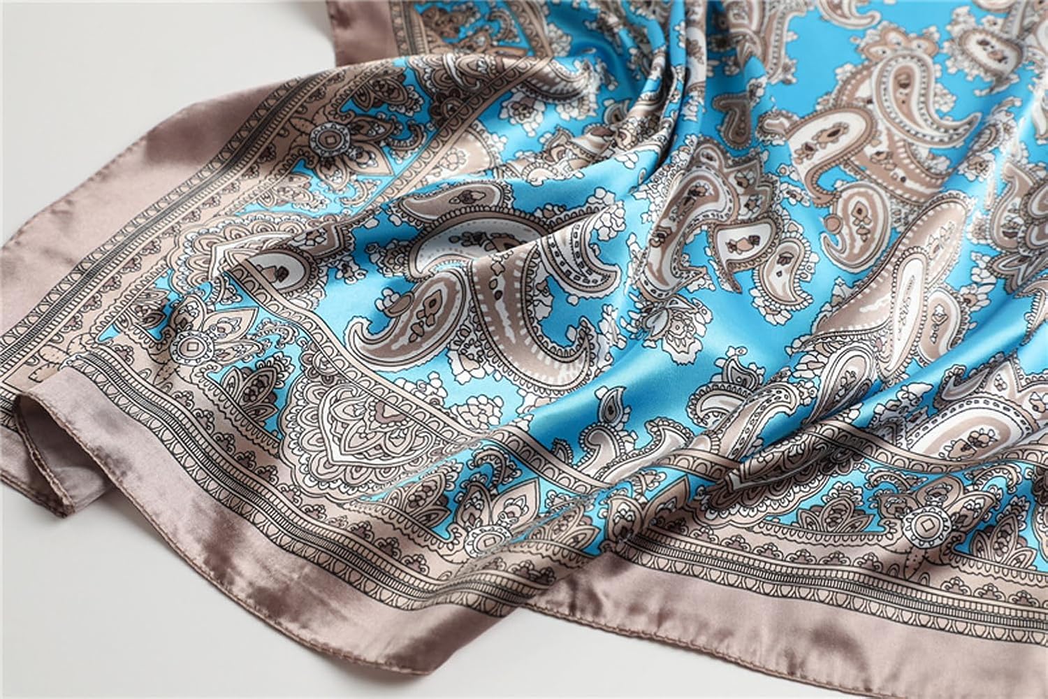 Headscarf Large Square Women Scarf 35" Fashion Scarves Silk Feeling Hairscarf - Image 4