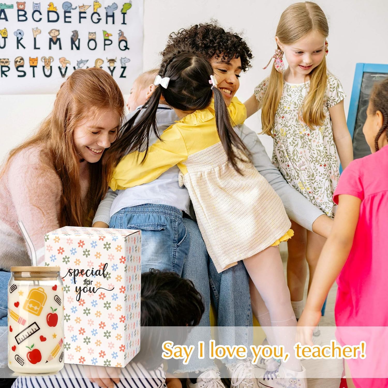 Teacher Gift Ideas, Funny Teacher Gifts for Women - Teachers Day Gift, Teachers Appreciation Gifts for Birthday, Appreciation Week, Back to School, Christmas - 16 oz Coffee Glass Cup - Image 5