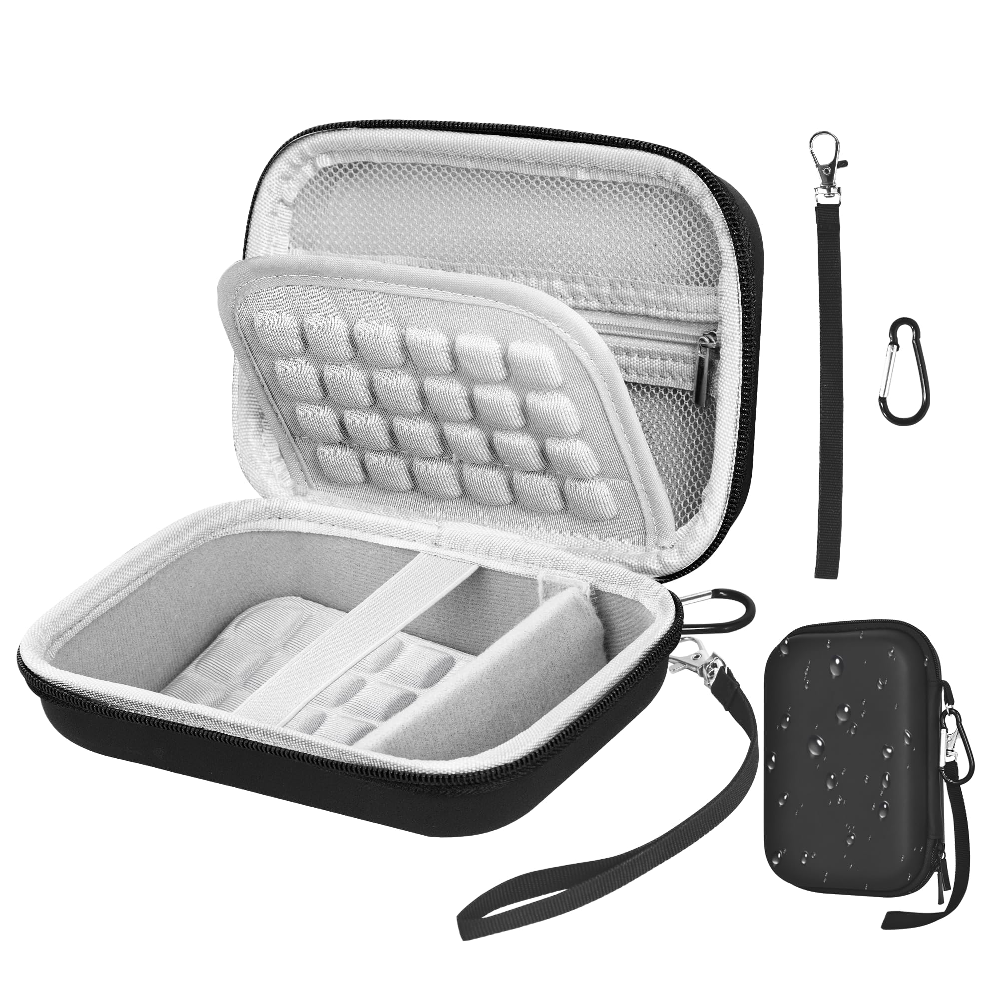 EMART Digital Camera Case, Small Camera Bag(Fit Camera Size<6"x4"x1") for Canon PowerShot ELPH 180/Sony DSCW800 830/CAMKORY/Kodak Pixpro, Camera Carrying Case with EVA Anti-Shock Bubble(Case Only)