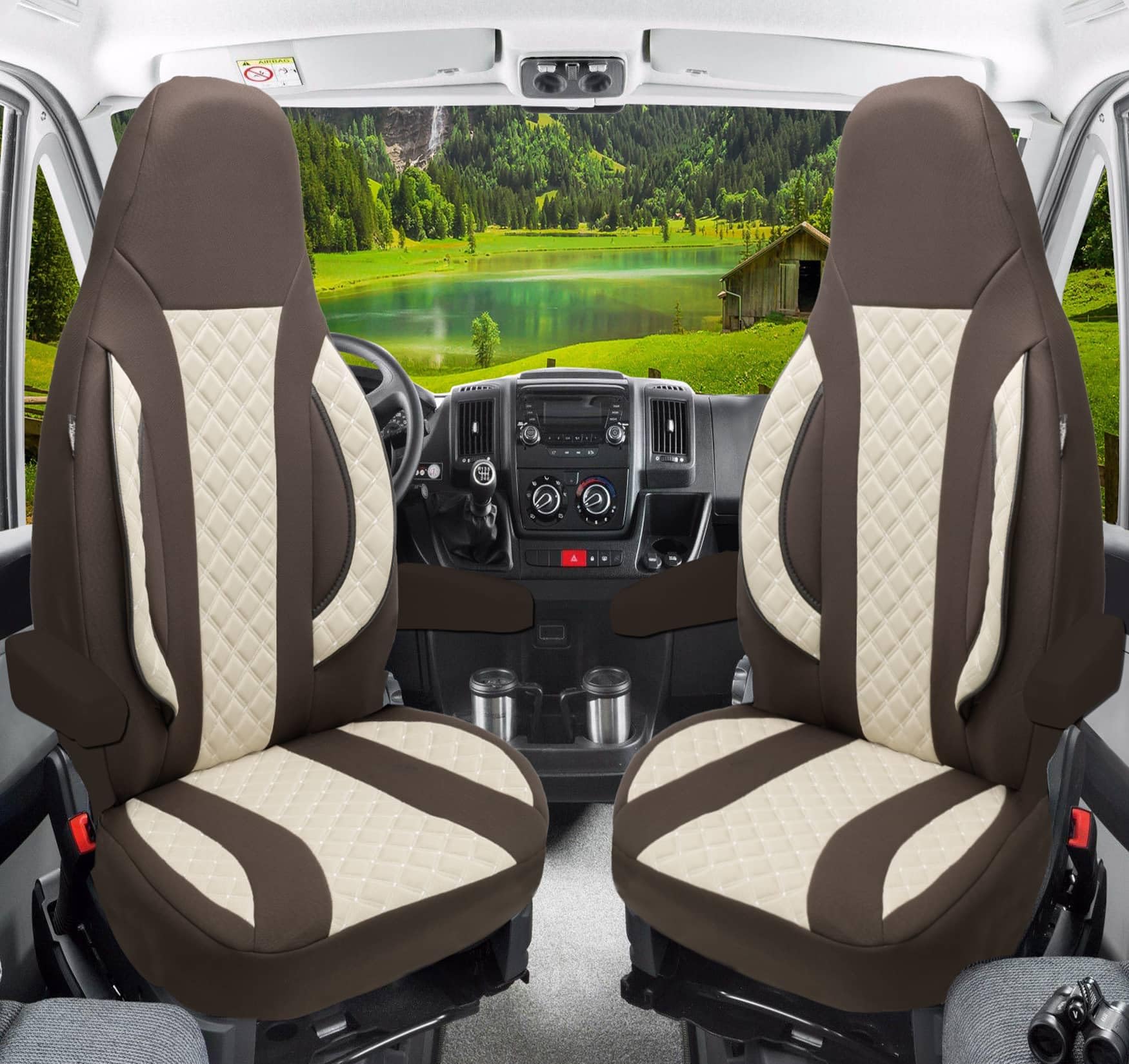 BREMER SITZBEZÜGE Housses de protection pour camping-car Ford Transit Custom Vanestro Pacific Titanium WPL411
