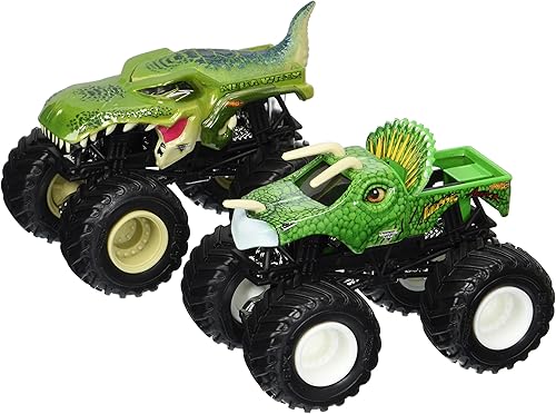 Dobles de demolición de Hot Wheels Monster Jam 2017 - Mega-Wrex contra ataque jurásico escala 164