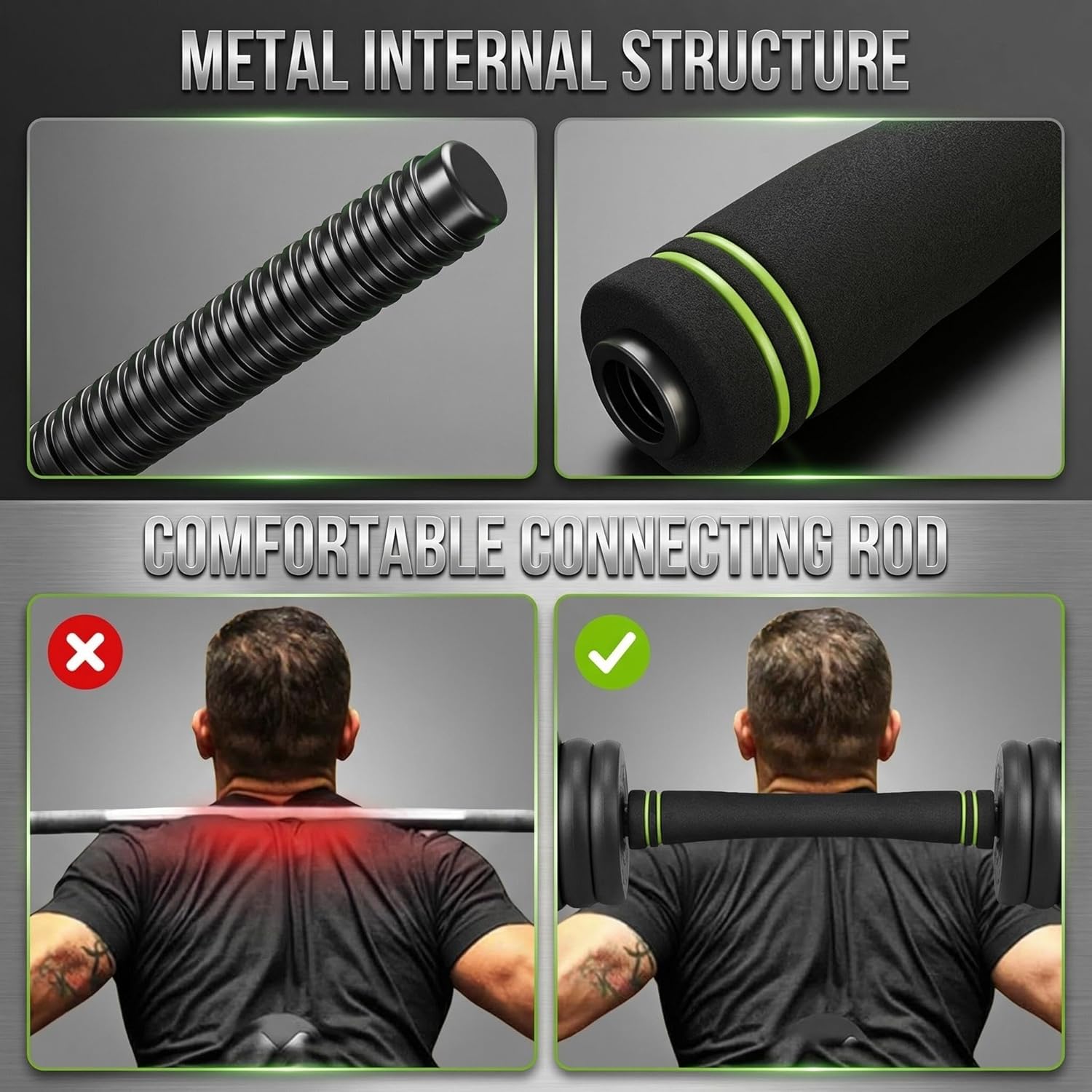 Adjustable Weight Set 44Lbs, 4-in-1 Dumbbell Set and Barbell Weight Set for Home Gym, Converts to Kettlebell & Push-Up Stand, Free Weights Dumbbells Set for Men & Women Full Body Workout