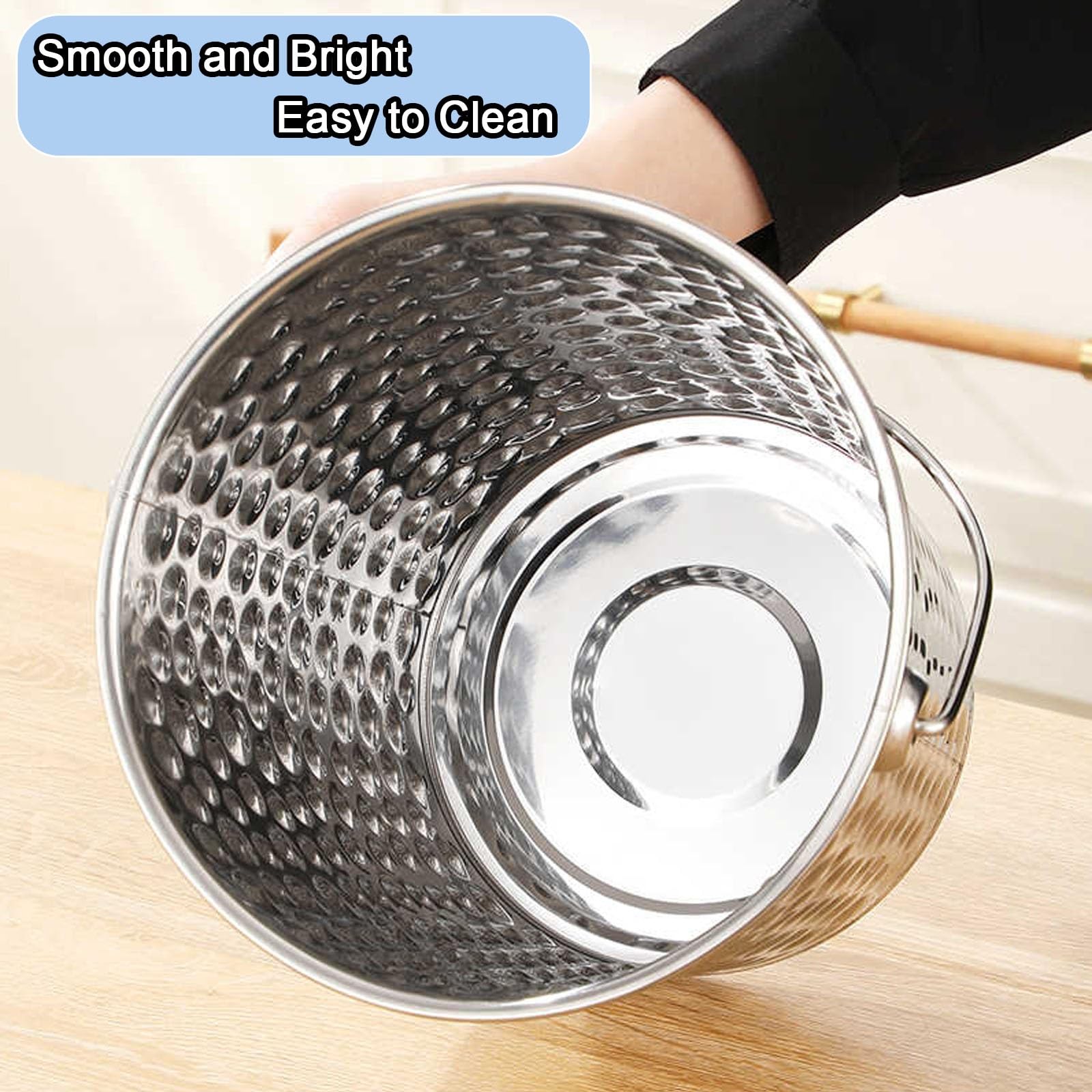 Cubo de hielo de acero inoxidable, gran tina de bebidas para fiestas, enfriador de vino y champán para enfriar bebidas en bares y eventos (16 x 11 x 15 cm)