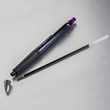 Pentel Glidewrite Signature Ballpoint Pen, Black Barrel, (1.0mm) Medium Line, Violet Ink, 12 Pens (BX930A-V) – view 5