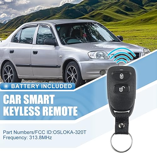 Miniatura 2 de X AUTOHAUX OSLOKA-320T OSLOKA-320T de 3 botones de entrada sin llave de control remoto llavero de proximidad para Hyundai Tucson 2005-2009 313.8MHz