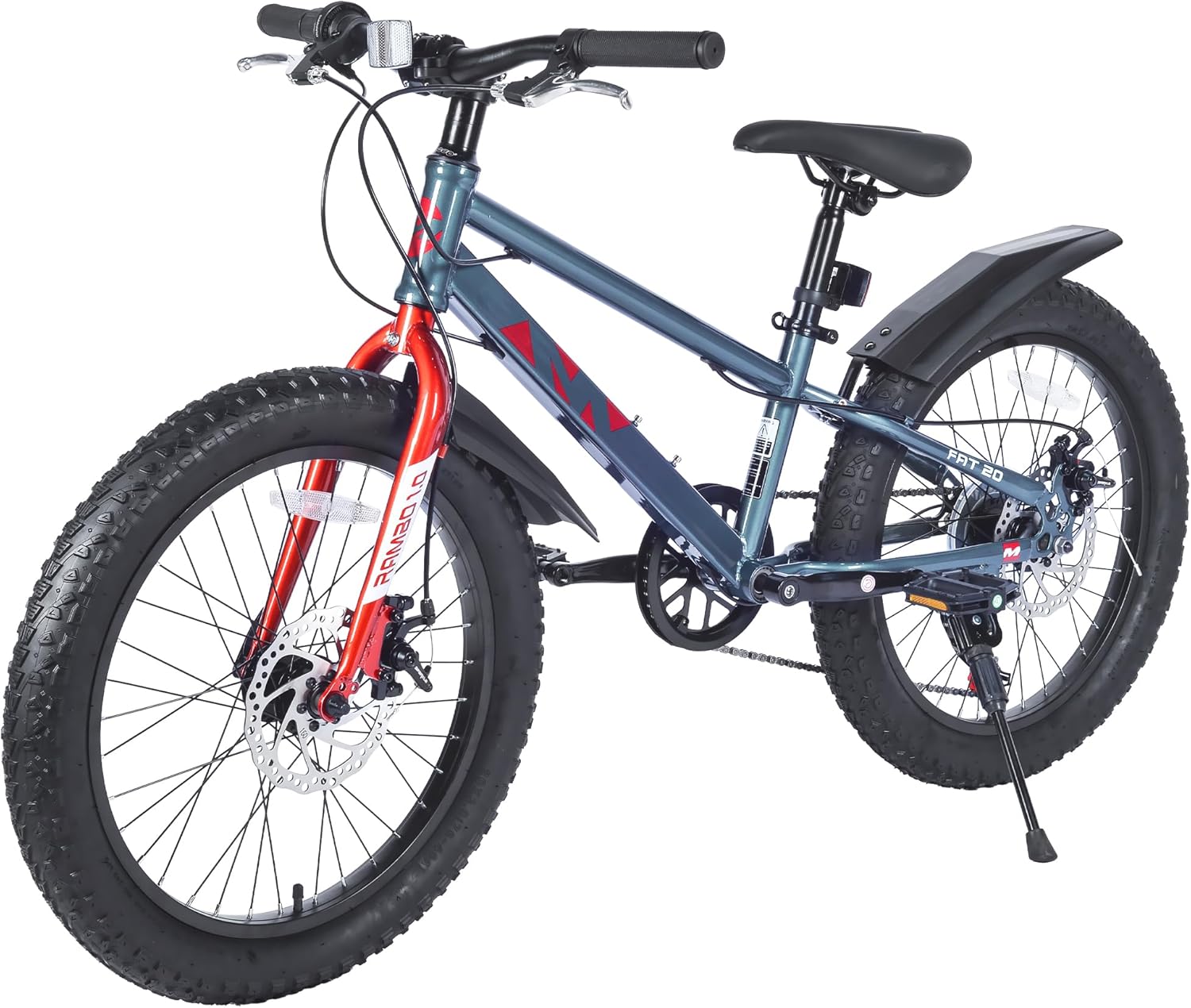 ZUKKA Mountain Bike 20/24 Inch Kids Bike Fat Bike Tire Mountain Bikes 7 Speeds with Dual-Disc Brake Suspension Fork High Carbon Steel Bicycles for Men Women