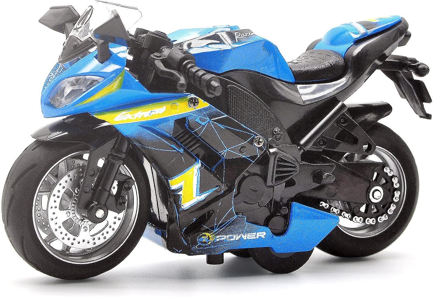 Toy Motorcycles, Diecast Motorcycle Toy with Music Lighting,Toy Motorcycle for Kids 3-9,Toy Motorcycles for Boys(Blue)