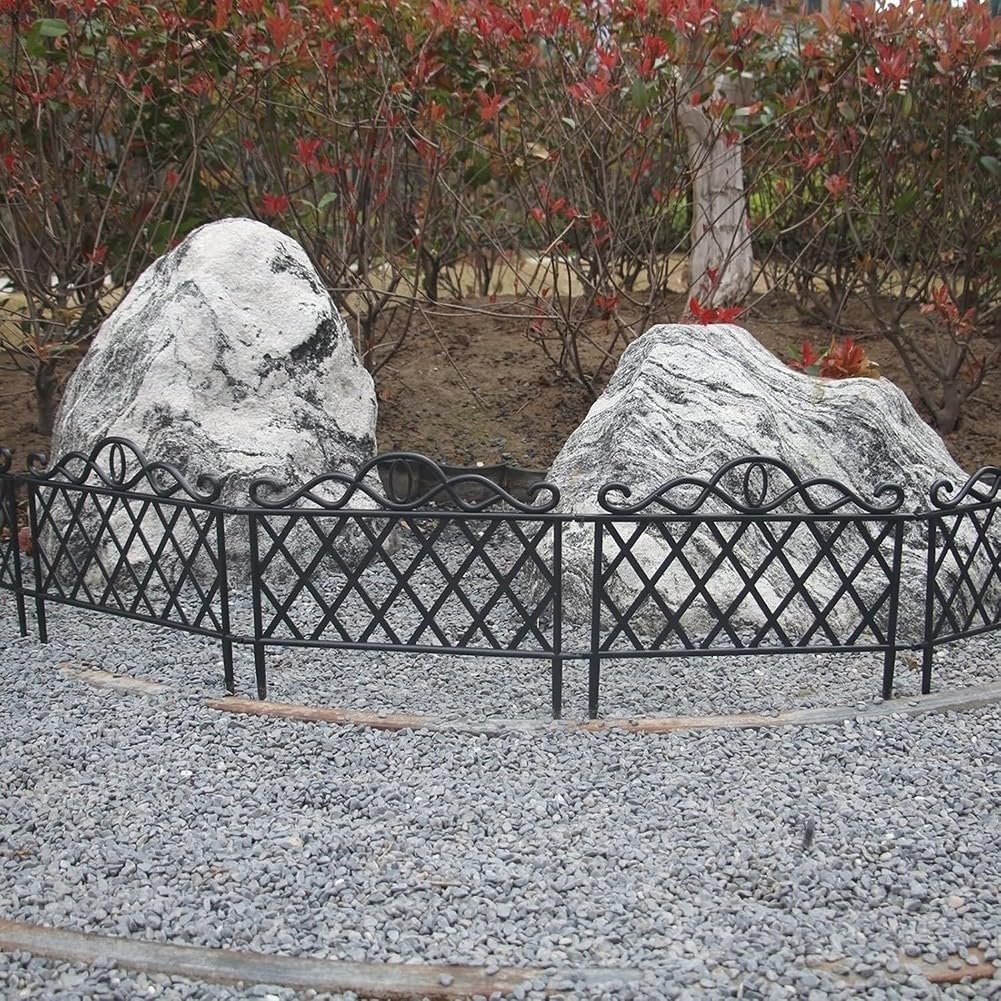 Gartenzaun-Set aus Kunststoff mit 6 abnehmbaren Teilen für Rasenkanten, geeignet für individuelle Gartenumrandungen und den Außenbereich