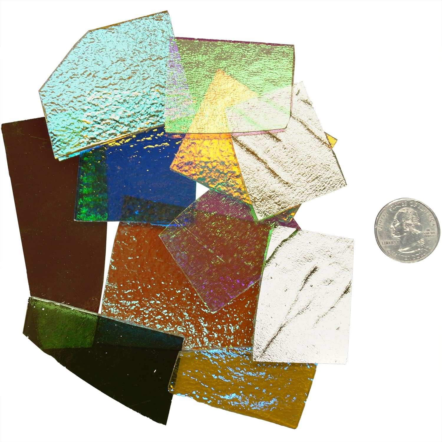 1/4 Lb CBS Dichroic Scrap On Thin Clear - 90 Coe