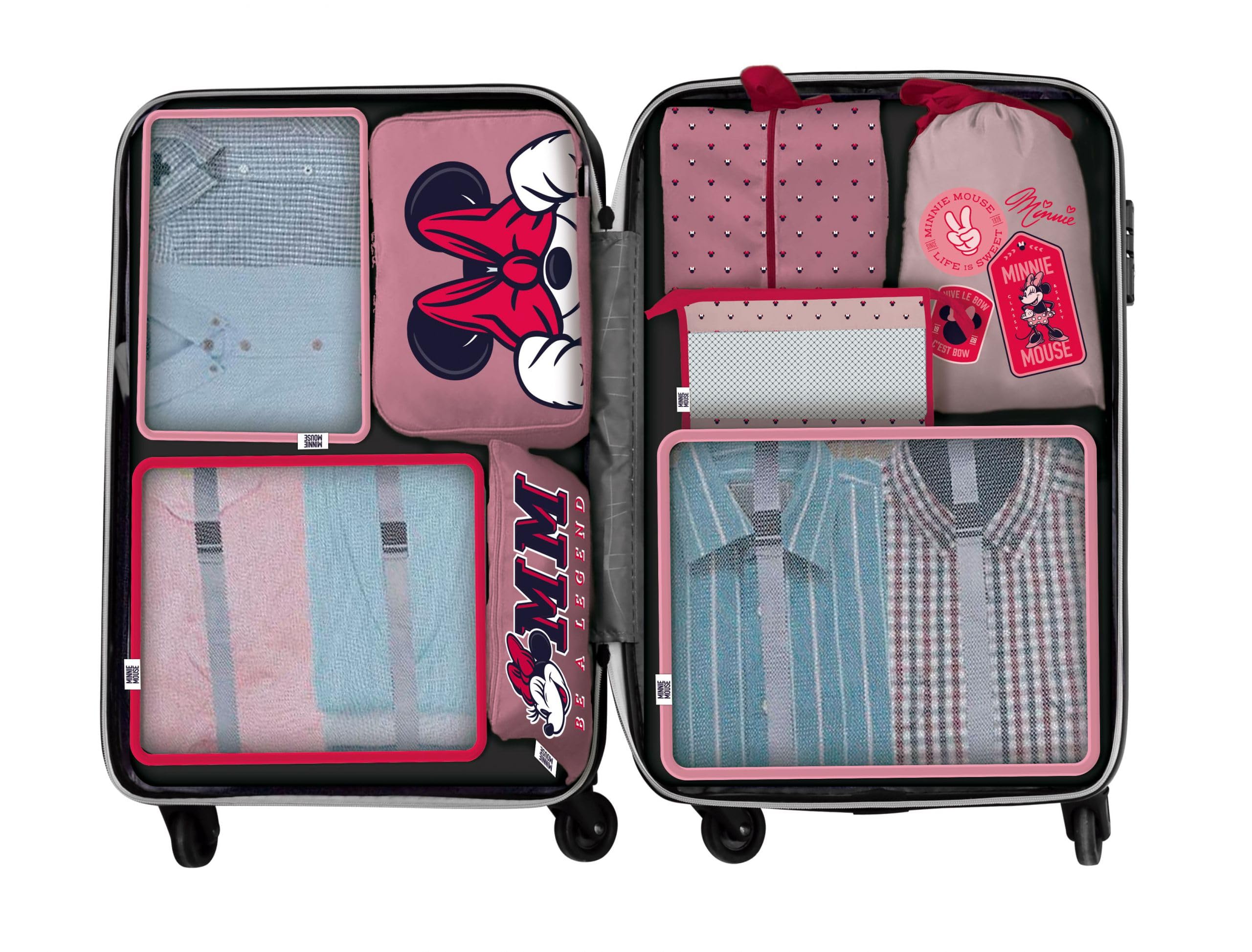 ARDITEX Set de Viaje - Organizador de Equipaje de 8 pzas de Minnie