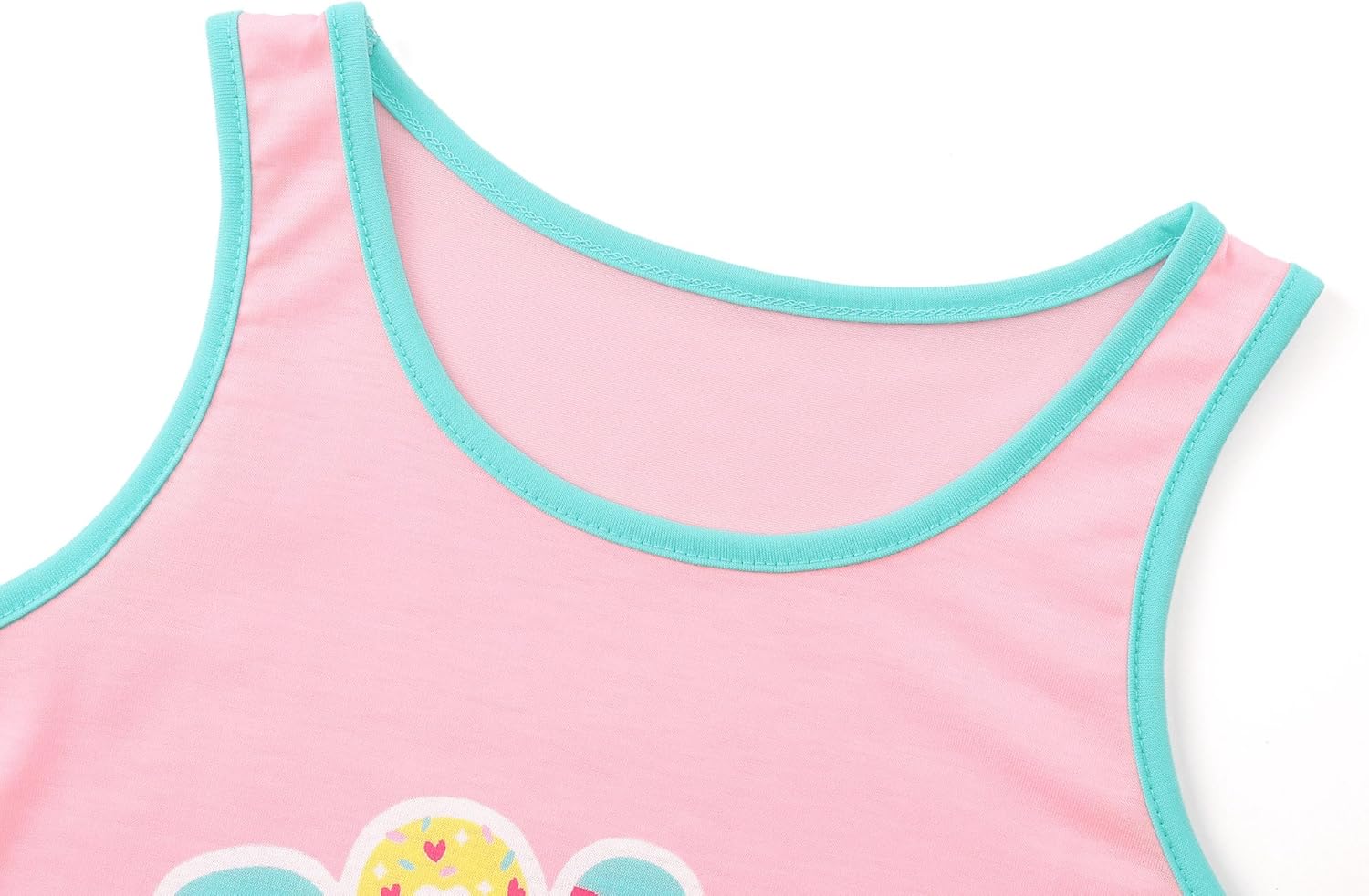 Topgal Summer Pajamas for Little/Big Girls - Tie Dye Kids' Tank Top & Shorts 2-Piece Sleepwear Set Size 6-18 - Image 2