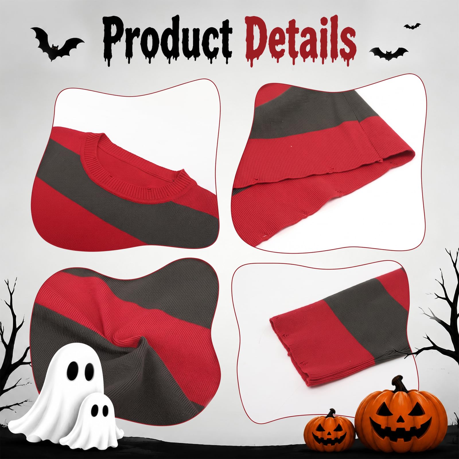MeYuxg Krüger Costume d'Halloween unisexe pour adulte