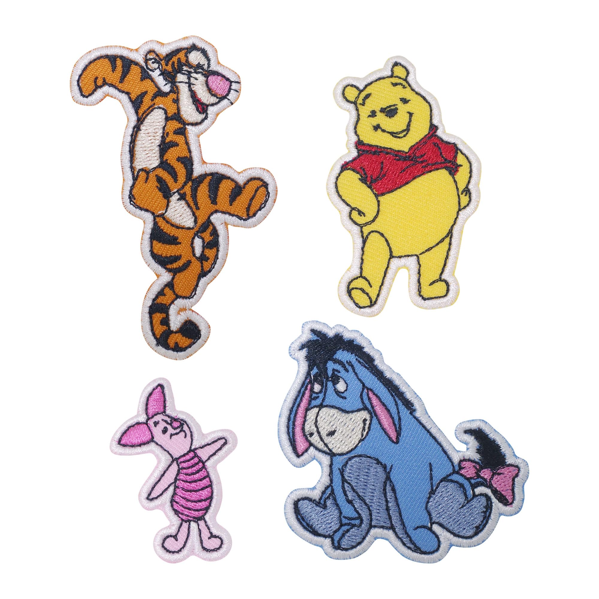 Octory 4 PCS Baby Bear and Friends Iron On Patch for Clothing Saw On/Iron On Embroidered Patch Applique for Jeans, Hats, Bags