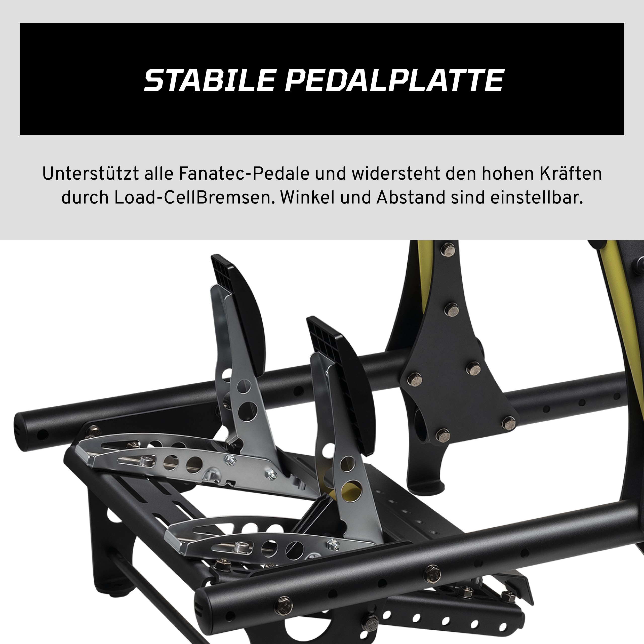 Corsair FANATEC Sim Racing CSL-Cockpit V1.5 Schwarz Stahlverstärkter Aluminiumrahmen Universal Wheel Base-Halterung GT-Fahrposition