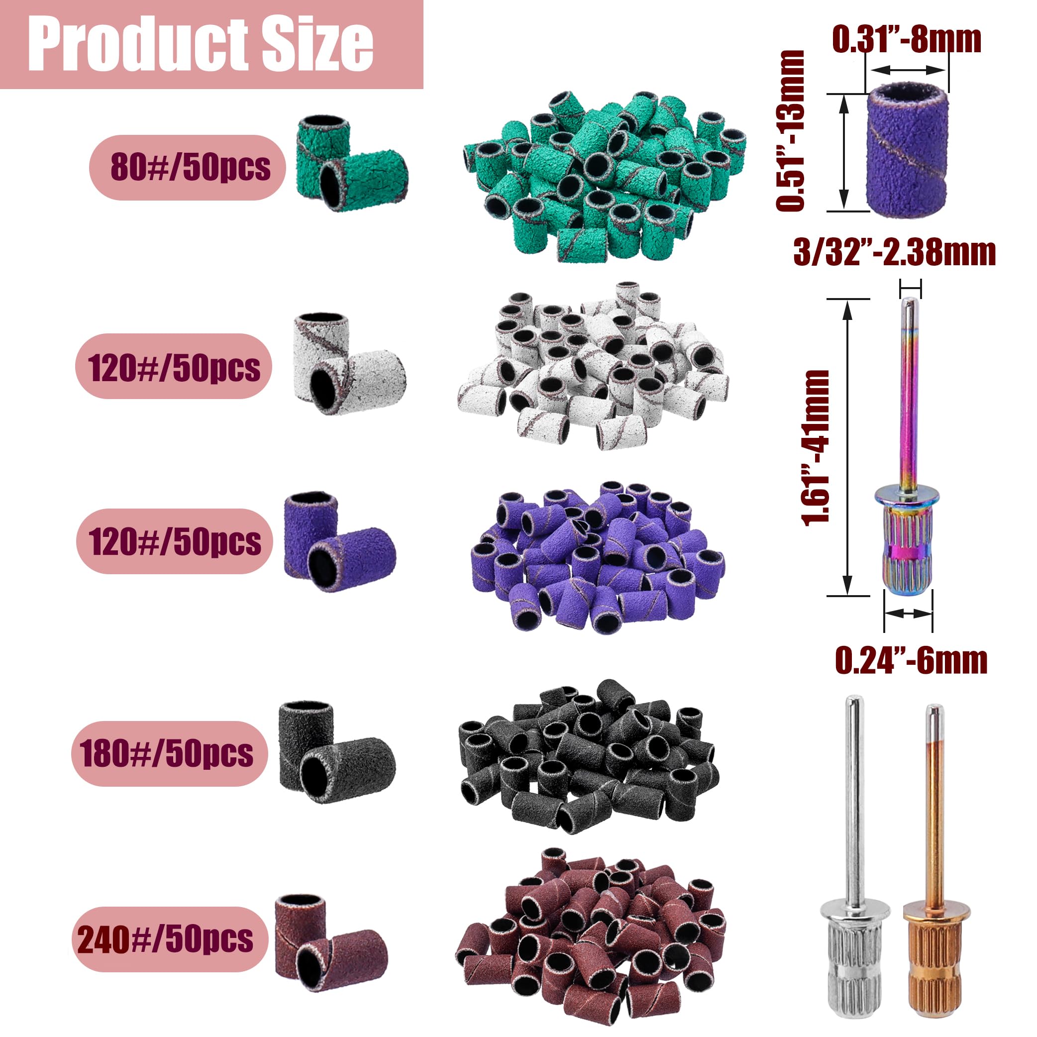 Treki Sanding Bands Nail Drill Bits - Image 3