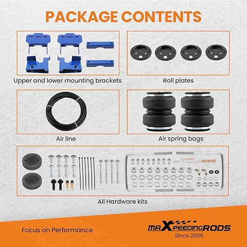 Miniatura 3 de maXpeedingrods Kit de bolsas de suspensión neumática trasera de 5000 libras para Ford F-150 4WD 2015-2020 con kit de amortiguación de aire con