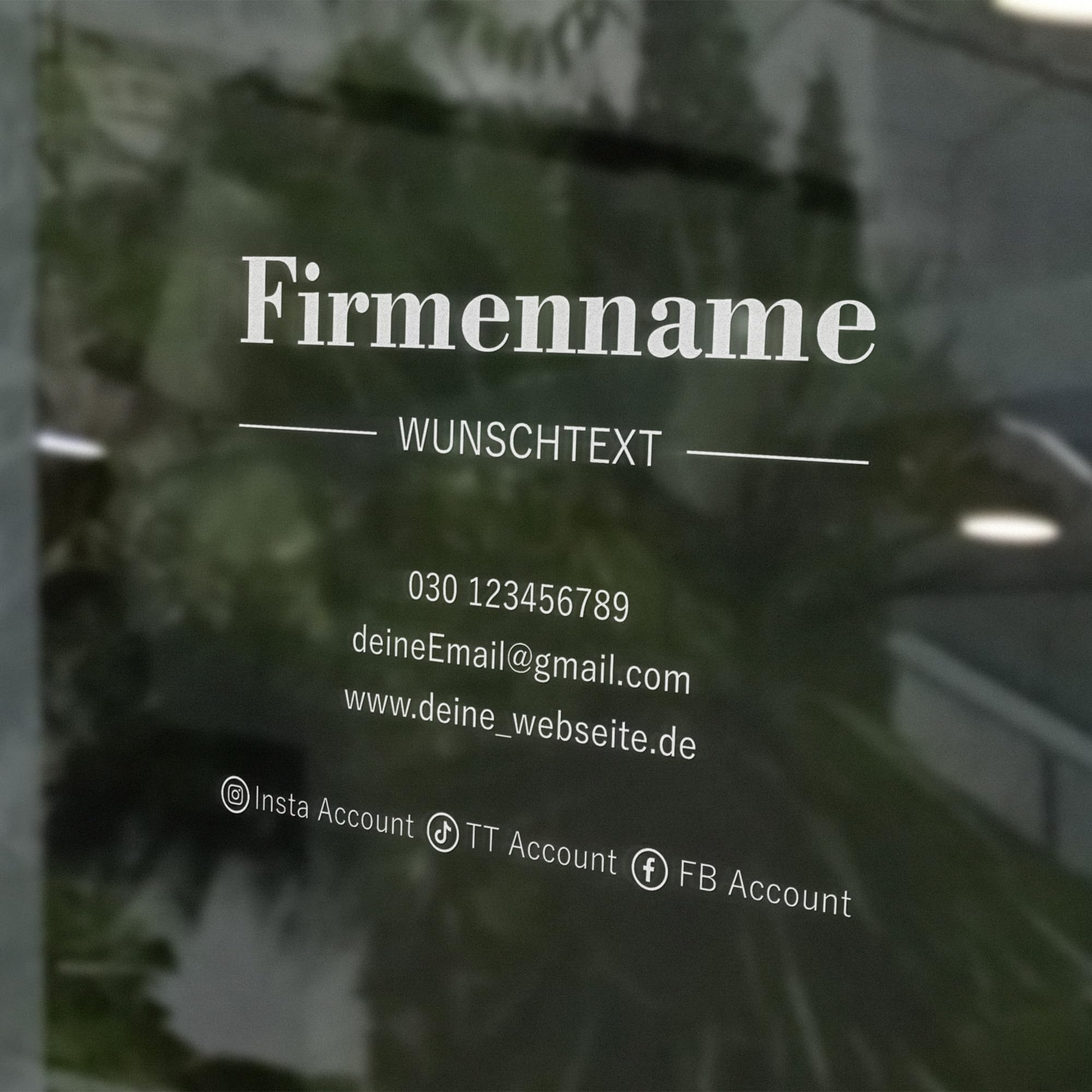 INDIGOS Schaufensteraufkleber Personalisiert - Individuelle Fensterfolie Für Geschäfte