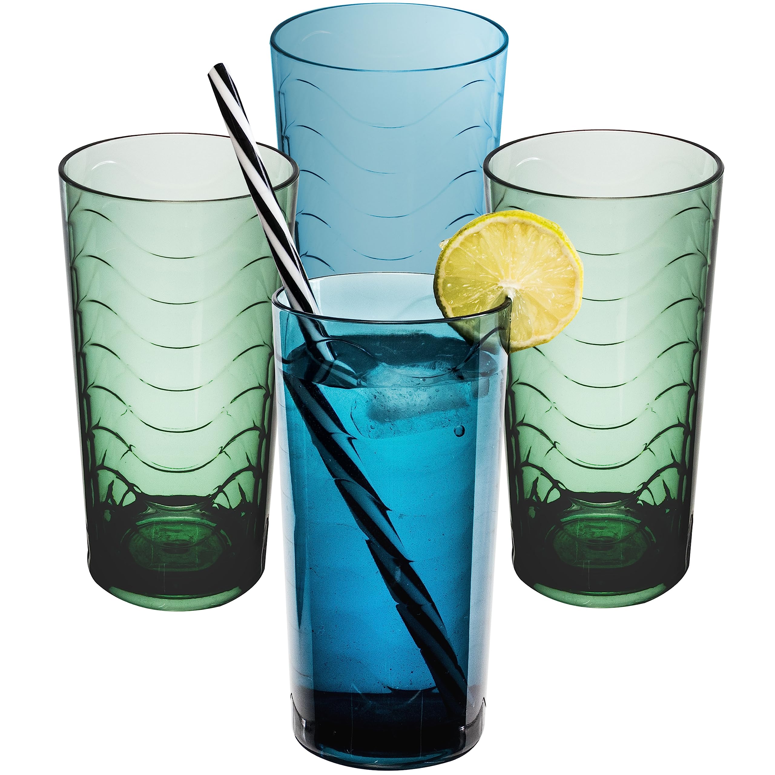 Melamin Geschirr Set Adria Blue 6 Personen Blau Wohnwagen Camping Picknick