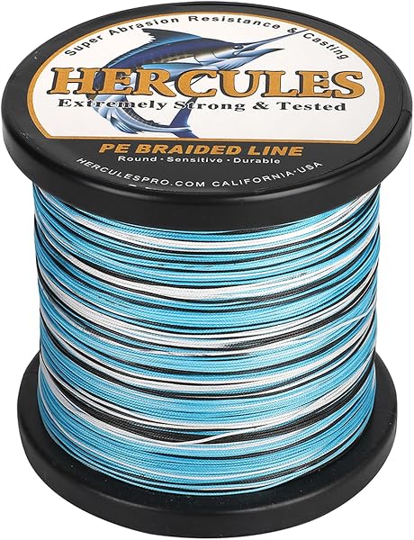 ヘラクレス(HERCULES) peライン 釣り糸 8本編み 釣りライン コシがある pe 0.8号 1号 1.5号 3号 4号 5号 6号 7号 8号 9号 10号 12号 14号 16号 20号 24号 32号 X8 100m 150m 200m 300m 500m 1000m 1500m 2000m 釣り ライン 釣糸 pe釣糸 釣糸peライン - 1